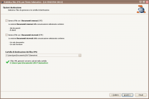 Pubblica files XML - Opzioni