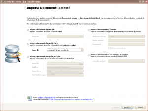 Importazione dati documenti